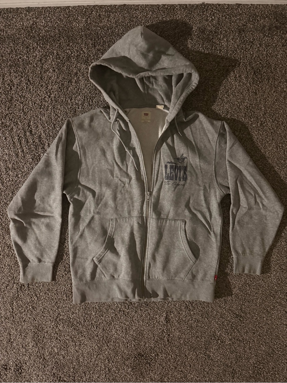 Grey Levi's zip up hoodie
